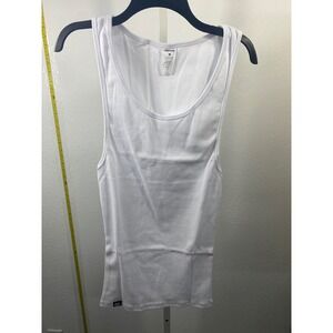 Ekkovision White Ribbed Tank‎ Top Mens 3XL Sleeveless Gym Training Shirt